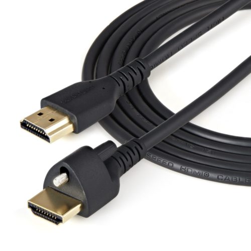 Cable Startech.com HDMI 2.0 Macho - HDMI 2.0 Macho, Tornillo de Seguridad, 1 Metro, Negro DE SEGURIDAD EN EL CONECTOR
