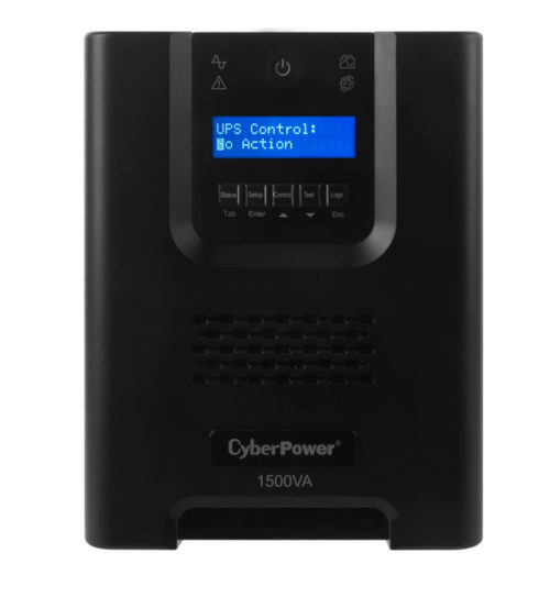 No Break CyberPower PR1500LCD, 1500W, 1500VA, Entrada 75-154V, 8 Contactos 1500VA/1050W LCD SENOID PURA TORRE