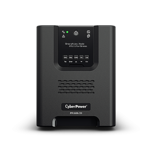 No Break CyberPower PR1500LCD, 1500W, 1500VA, Entrada 75-154V, 8 Contactos 1500VA/1050W LCD SENOID PURA TORRE