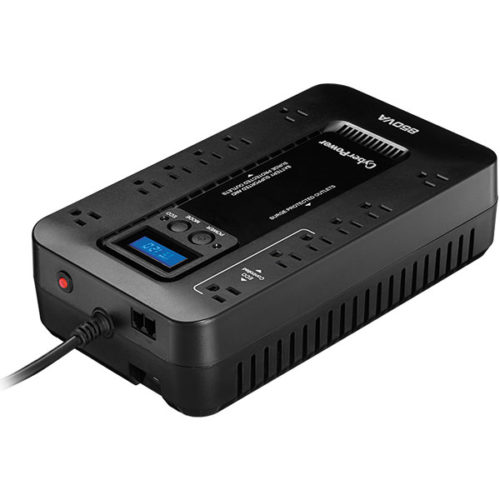 No Break CyberPower Ecologic UPS EC850LCD, 510W, 850VA, Entrada 96-140V 850VA/510W LCD ECO STANDBY 12CONT R
