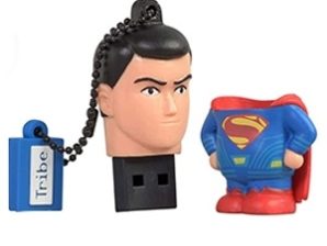 Memoria USB Tribe FD033701, 32GB, USB 2.0, Diseño Superman DC SUPERMAN MOVIE