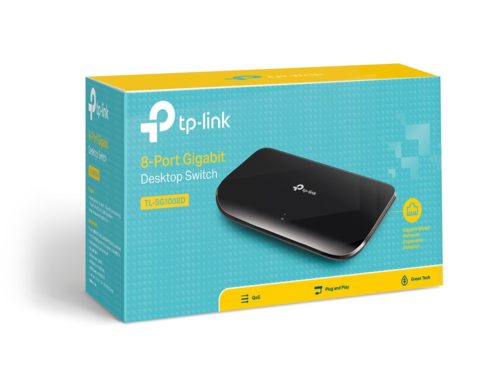 Switch TP-Link Gigabit Ethernet TL-SG1008D, 10/100/1000Mbps, 8 Puertos ? No Administrable GIGABIT SIN ADMINISTRACION