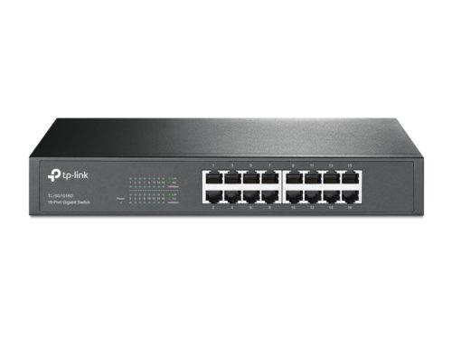 Switch TP-Link Gigabit Ethernet TL-SG1016D, 16 Puertos 10/100/1000Mbps, 32Gbit/s, 8000 Entradas ? No Administrable SIN ADMINISTRACION ESCRITORIO/RACK