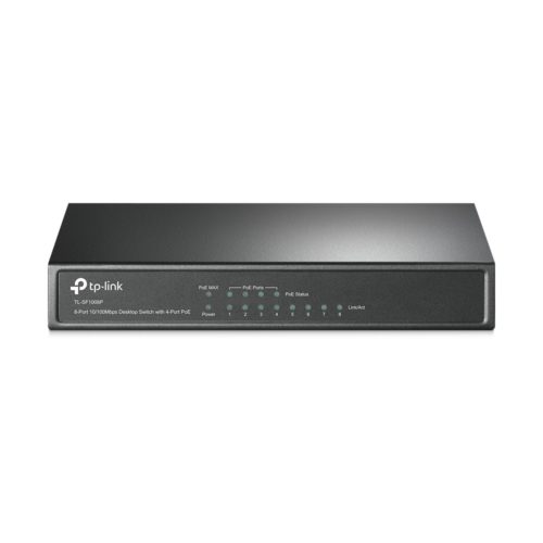 Switch TP-Link TL-SF1008P PoE, 10/100Mbps, 8 Puertos, 1000 Entradas ? No Administrable ETHERNET CON 4 PUERTOS POE SIN A