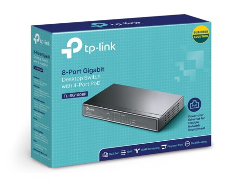 Switch TP-Link Gigabit Ethernet TL-SG1008P, 10/100/1000Mbps, 16Gbit/s, 8 Puertos, 8000 Entradas - No Administrable GIGABIT CON 4 PUERTOS POE SIN ADM