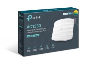 Access Point TP-Link Gigabit Ethernet de Banda Dual EAP225, 300Mbit/s, Inalámbrico, 1x RJ-45, 2.4/5GHz, 3 Antenas de 5dBi BANDA AC1350 DE MONTAJE EN TECHO