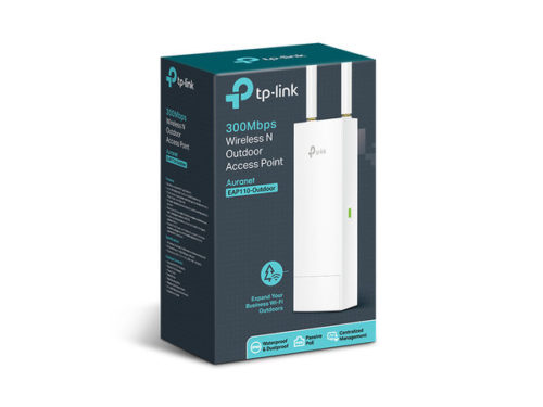 Access Point TP-Link EAP110-OUTDOOR, Inalámbrico, 300 Mbit/s, 2.4GHz, 2 Antenas de 3dBi PARA EXTERIOR