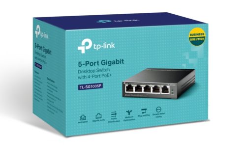 Switch TP-Link Gigabit Ethernet TL-SG1005P, 5 Puertos 10/100/1000, 10Gbit/s, 2000 Entradas - No Administrable GIGABIT CON 4 PUERTOS POE SIN ADM