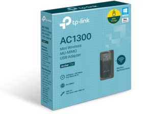 TP-Link Adaptador de Red USB Archer T3U, Alámbrico, WLAN, 1267 Mbit/s, 2.4/5GHz AMBRICO MU-MIMO AC1300