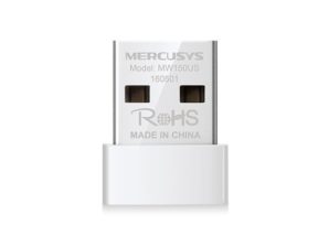 Mercusys Adaptador de Red USB 2.0 MW150US, Inalámbrico, 150 Mbit/s INALAMBRICO NANO 150MBPS