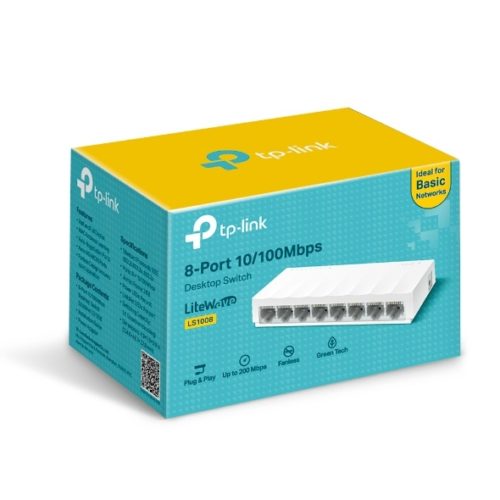 Switch TP-Link Fast Ethernet LS1008, 8 Puertos 10/100Mbps, 1.6 Gbit/s, 2000 Entradas - No Administrable ETHERNET AUTO-MDI/MDIX LITEWAVE