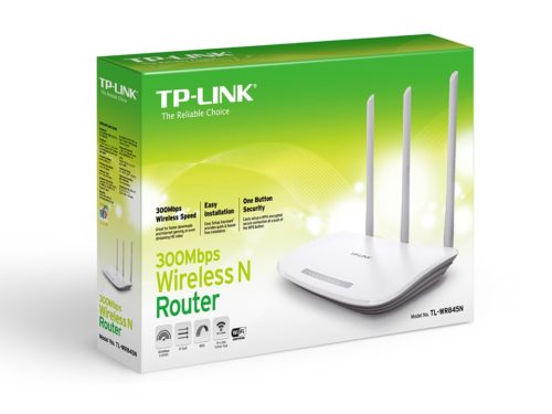 Router TP-Link TL-WR845N, Inalámbrico, 300 Mbit/s, 5x RJ-45, 2.4GHz, con 3 Antenas Externas de 5dBi .
