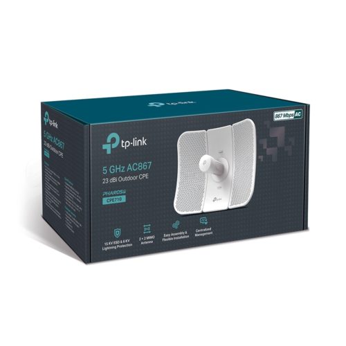 Access Point TP-Link CPE710, 867 Mbit/s, 1x RJ-45, 5GHz, Antena Integrada de 23dBi 867MBPS 23DBI