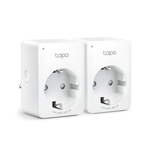Smart Plug TP-Link Tapo P100, WiFi, 1 Conector, 2990W, 10A, Blanco, 2 Piezas NTE 2 PIEZAS