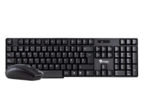 KIT MOUSE Y TECLADO INALAMBRICO NEGRO 1200 CPI USB NANO 10M ALC