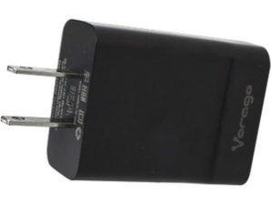 Cargador de Pared Vorago, 5V, USB, Negro FAST CHARGE 3.0A 1 USB NEGRO