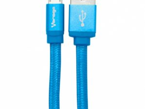 Cable USB Vorago CAB-113 USB 2 A MICRO USB 1 Metro Azul USB 2 A MICRO USB 1METROS BOLSA