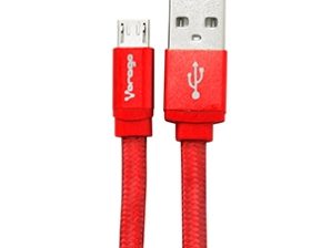 Cable USB Vorago CAB-113 USB 2 A Micro USB 1 Metro Rojo USB 2 A MICRO USB 1METROS BOLSA