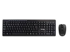 Kit de Teclado y Mouse Vorago KM-304, Inalámbrico, USB, Negro (Español) INALAMBRICOS MULTIMEDIA NEGRO