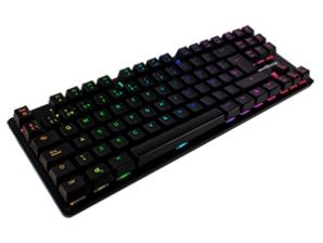 Teclado gaming Game Factor Vorago KBG500 - Cable Conectividad - USB Interfaz - Español - Negro - Mecánico Llave de contacto - 88 Tecla - Windows MECANICO KBG500 SWITCHES BLUE