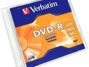 DVD-R 16X 4.7GB 120MIN GRABABLE CASE SLIM INDIVIDUAL VERBATIM