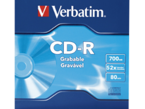 CD-R 52X 700MB 80MIN GRABABLE SOBRE INDIVIDUAL VERBATIM