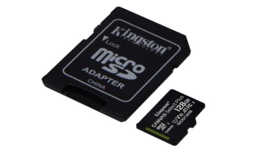 KINGSTON Memoria 128GB MICRO SDXC CANVAS SELECT PLUS 100R CL10 A1 100MBS +ADAPTADOR SELECT PLUS 100R A1 C10 CARD + ADP