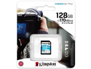 KINGSTON MEMORIA 128GB SDXC CANVAS GO PLUS C10 UHS-I U3 V30