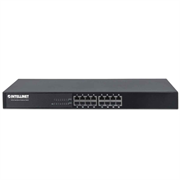 Switch Intellinet Fash Ethernet 16 Puertos Montaje Rack 19" RJ45 10/100 Mbps Color Negro