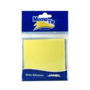 Notas Adhesivas Janel Memo Tip 3x3" en Bolsa Block de 100 Hojas Color Amarillo