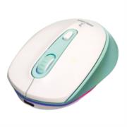 Mouse Perfect Choice Lumier Inalámbrico Recargable Ergonómico RGB Color Blanco