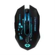 Mouse Vortred Dinasty Gamer Inalámbrico 6D 6 Botones RGB Rainbow Color Negro