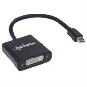 Adaptador Manhattan Mini DisplayPort a DVI Color Negro