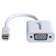 Adaptador Manhattan Activo Mini DisplayPort-M a VGA-H Color Blanco
