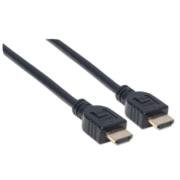 Cable Manhattan HDMI Alta Velocidad con Ethernet HDMI M-M 3m Color Negro