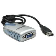 Convertidor Manhattan USB 2.0 Alta Velocidad a SVGA Color Plata-Azul