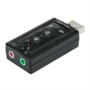 Adaptador Manhattan USB 2.0 a Tarjeta Sonido 7.1 Color Negro