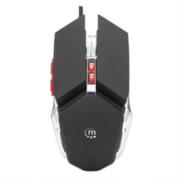 Mouse Manhattan Gaming Óptico LED 3200 dpi 7 Botones Color Negro-Plata