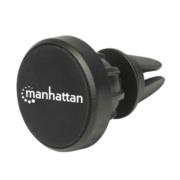 Soporte Teléfono Manhattan Magnético para Ventila de Auto Clip-on Ajustable Color Negro