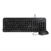 Teclado y Mouse Vorago KM-107 Alámbrico Multimedia USB Color Negro