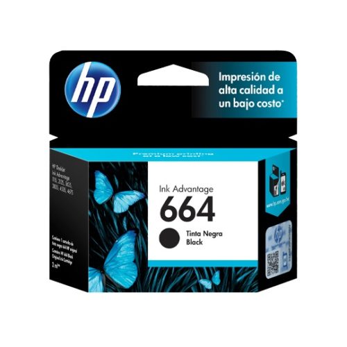 Cartucho HP 664 Negro Original, 120 Páginas RENDIMIENTO 120PáGS.F6V29AL