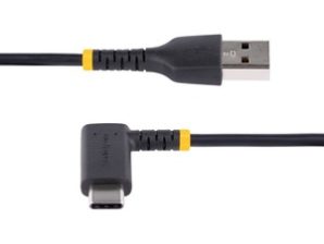 CABLE 2M DE CARGA USB A USB C ACODADO - USB 2.0 - TIPO C