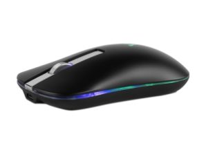 MOUSE VORAGO MO-305-BK SLIM LED RGB INALAMBRICO RECARGABLE NEGRO