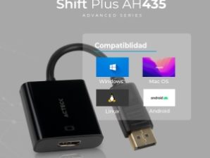 ADAPTADOR ACTECK DISPLAYPORT A HDMI SHIFT PLUS AH435 P/VIDEO NEGRO