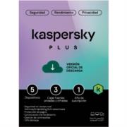 Licencia Antivirus ESD Kaspersky Plus 1 Año 5 Dispositivos 3 Cuentas KPM