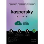 Licencia Antivirus ESD Kaspersky Plus 2 Años 3 Dispositivos 2 Cuentas KPM