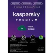 Licencia Antivirus ESD Kaspersky Premium 1 Año 20 Dispositivos 10 Cuentas KPM
