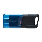 Memoria USB Kingston DataTraveler 80 M 64GB USB-C 3.2 Lectura 200MB/s Color Negro-Azul