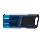 Memoria USB Kingston DataTraveler 80 M 128GB USB-C 3.2 Lectura 200MB/s Color Negro-Azul