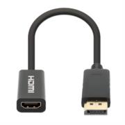 Adaptador Manhattan DisplayPort-M a HDMI-H 4K-60Hz Color Negro